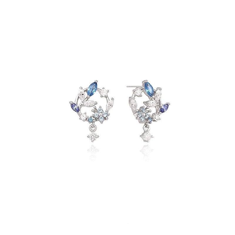Aloha Winter Snow Flower Drop Earrings - Earrings & Clip-ons - Sterling Silver 