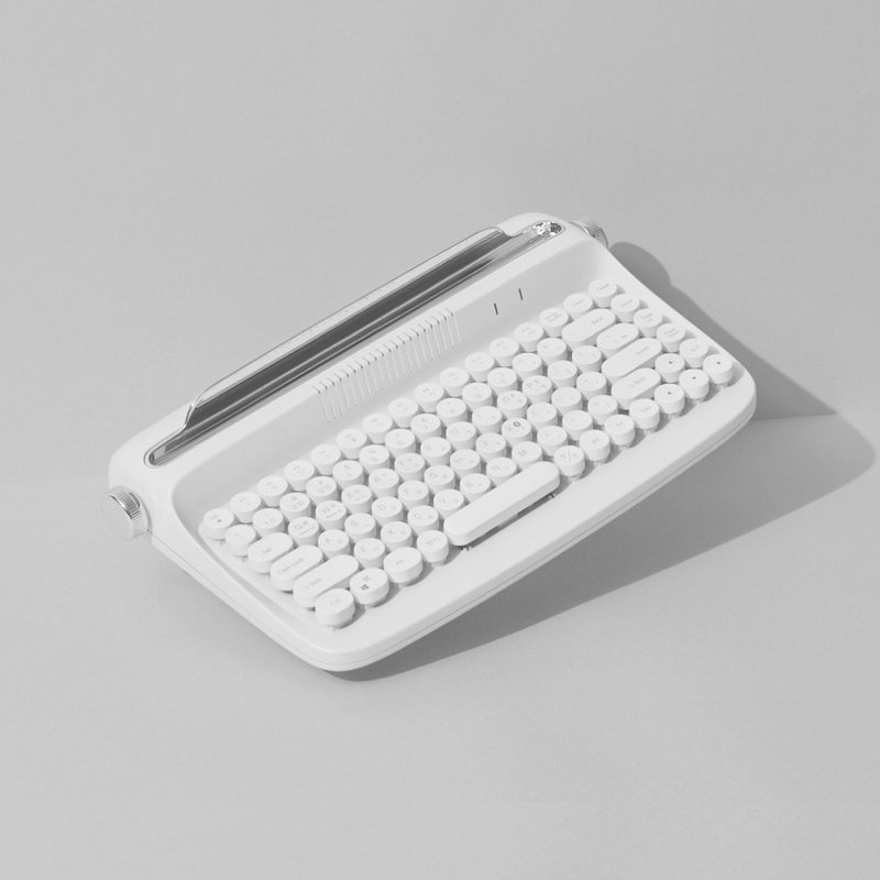 actto Retro Typewriter Wireless Bluetooth Keyboard - Cloud White - Mini Model - Computer Accessories - Other Materials 