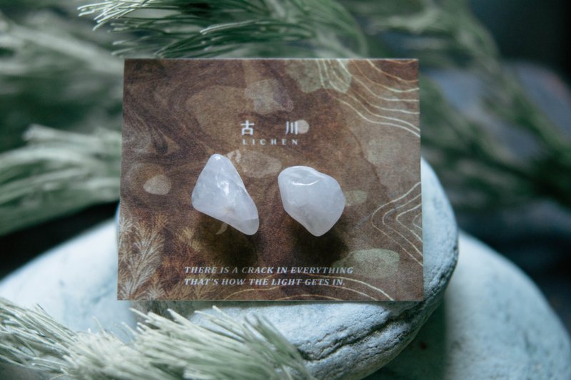 CRACK | 礦物系耳環 |  EARRINGS - 耳環/耳夾/耳骨夾 - 玉石 粉紅色