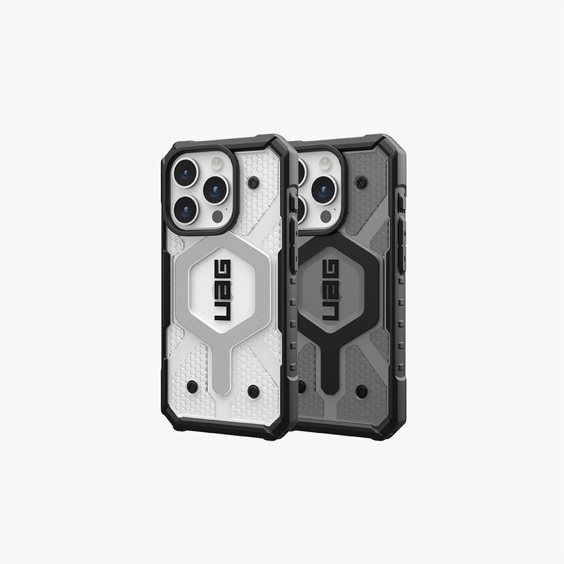 UAG iPhone 15 series (applicable to 6.1/6.7 inches) magnetic impact-resistant protective case-transparent model - Phone Cases - Polyester White