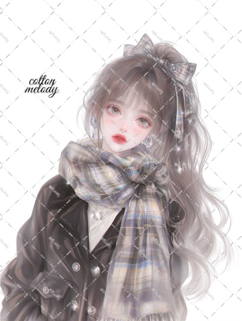 original sticker no.7517 人物ステッカー オリジナルステッカー 人物ステッカー 女の子ステッカー オリジナル人物ステッカー - 貼紙 - 紙 