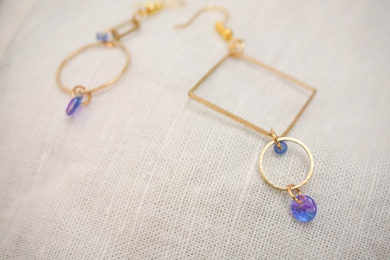 Czech Mushroom Earrings | Gradient Violet - Earrings & Clip-ons - Glass Purple