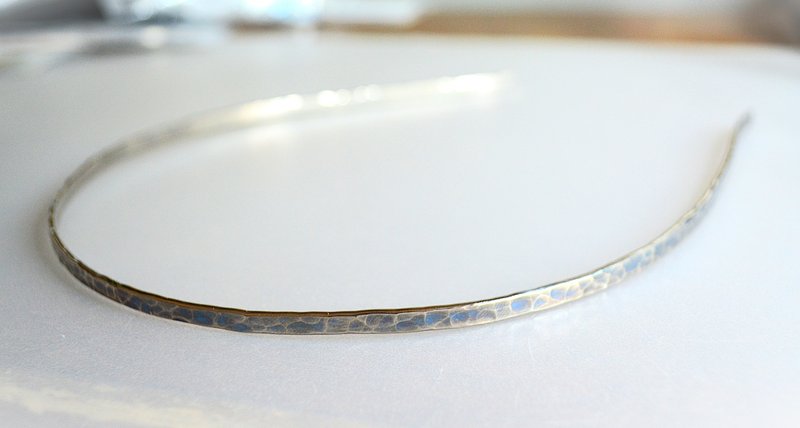 Titanium head band・soft・SP・純チタンカチューシャ・ソフトSP・丸鎚目 - 髮箍/髮帶 - 其他金屬 銀色
