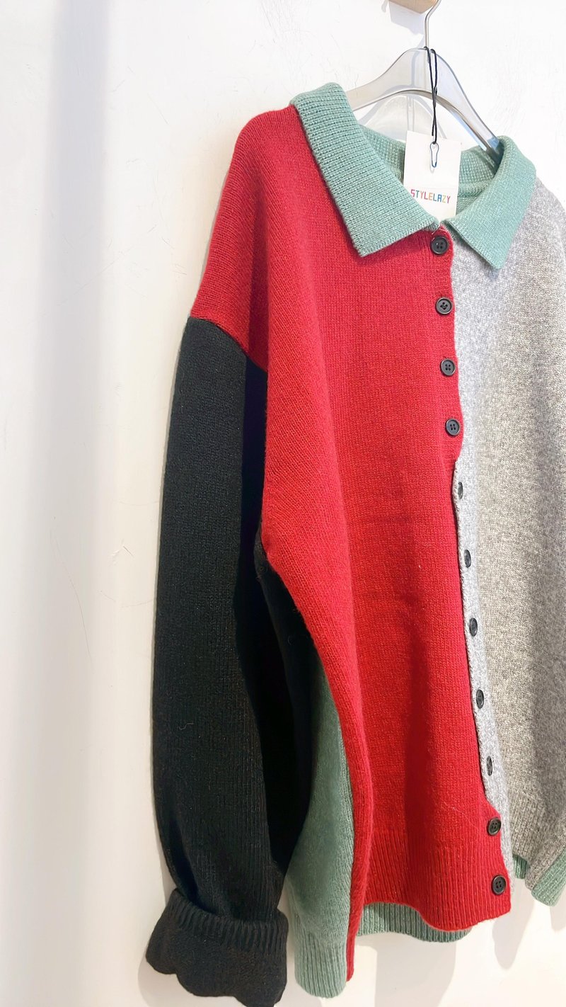 2025FW 配色ニットトップス - その他 - その他の素材 