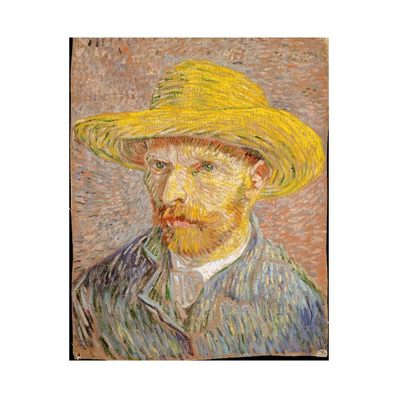 【藝術微噴】梵谷 van Gogh | Self-Portrait with a Straw Hat - 海報/掛畫/掛布 - 紙 