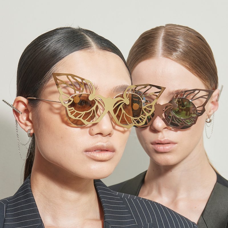 MAKLIPHON : Eyeglass frame Fire - 眼鏡/鏡框 - 不鏽鋼 金色