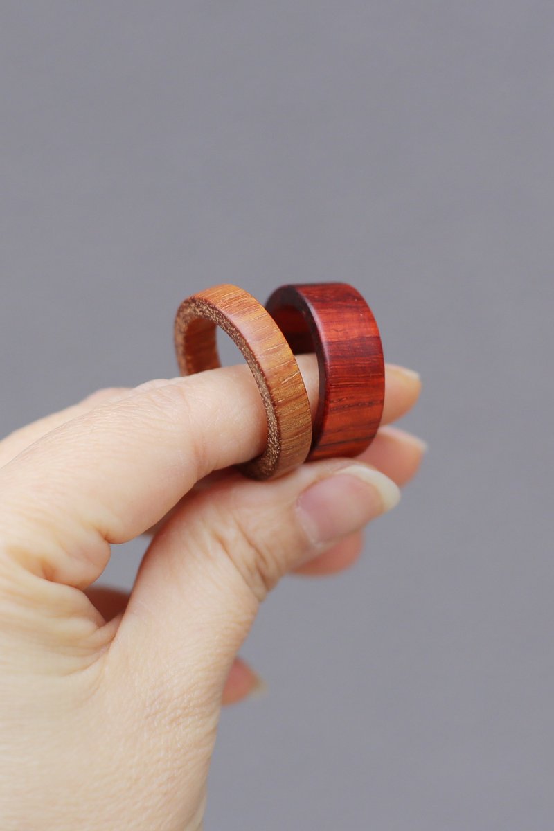 壹染指原創 | 原木戒指 指環 | 黃檀 | 客制 - 戒指 - 木頭 卡其色