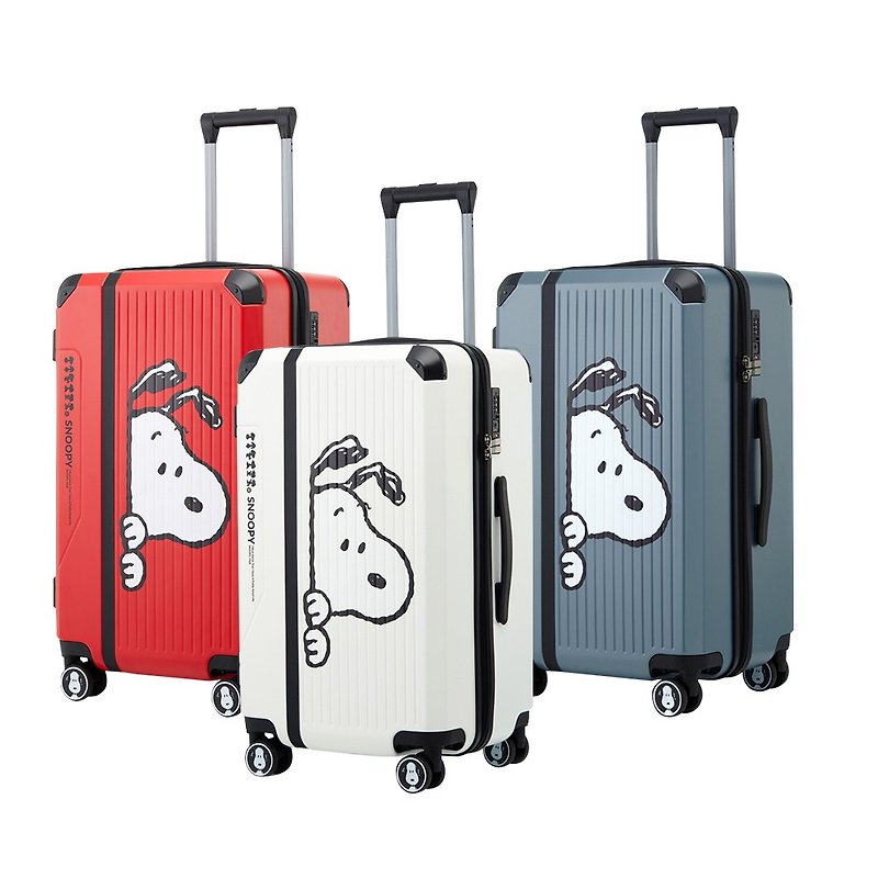 [SNOOPY] 24-inch curious suitcase (multiple colors to choose from) - Luggage & Luggage Covers - Plastic Multicolor