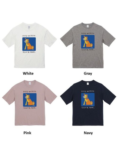 HACHIFULL SHIBUYA meets AKITA 【JUTAコラボ】 KEEP THE FAITH RAIN OR SHINE Tシャツ