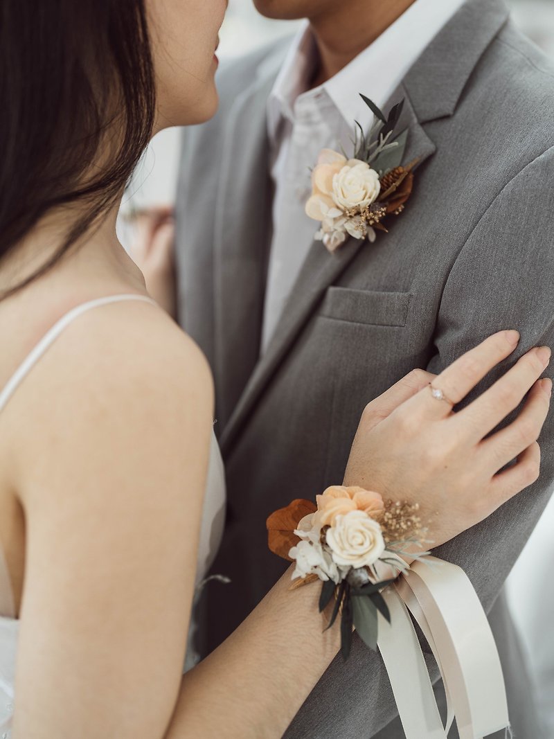 植物．花 胸花/手腕花 多色 - Boutonniere + Corsage, Wedding Accessories for Bride / Bridesmaid