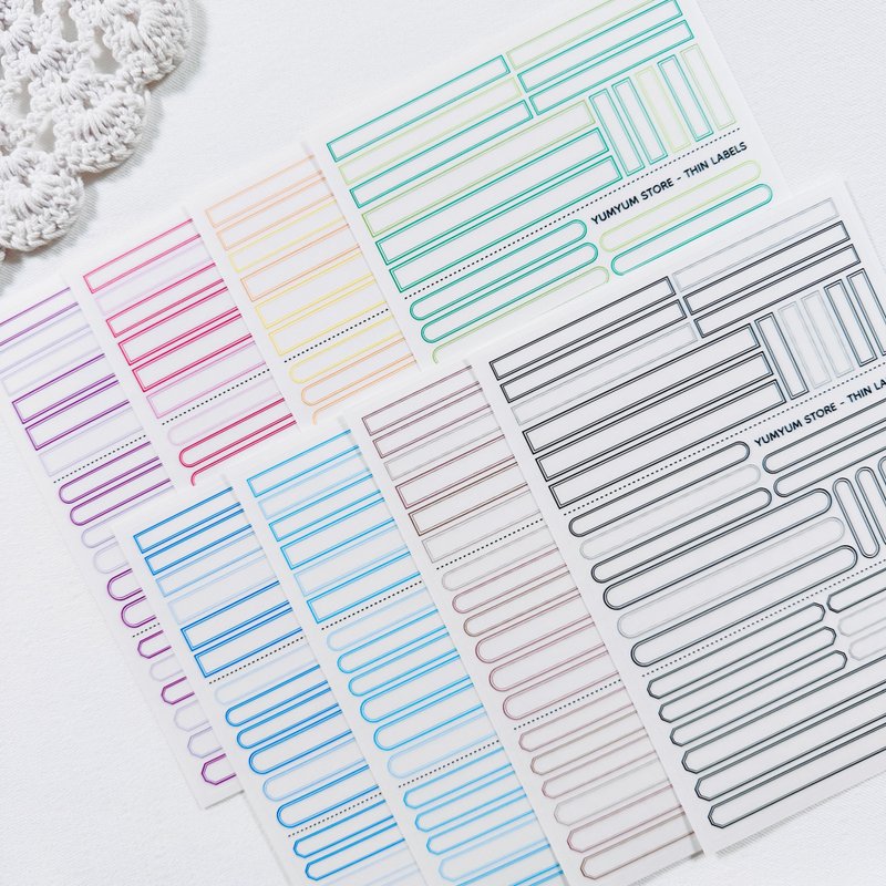 Thin label transparent sticker - 貼紙 - 其他材質 