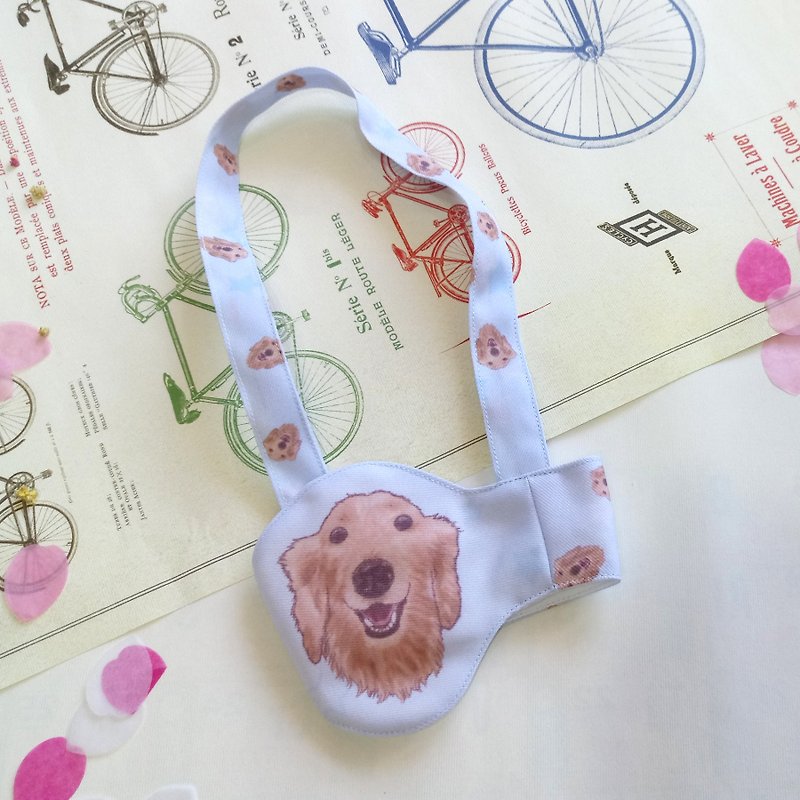 NEW Cream Sausage-New Style Drink Cup Cover-Dog Sketch Series ~ Dog Head Shaped Drink Bag - Beverage Holders & Bags - Polyester 
