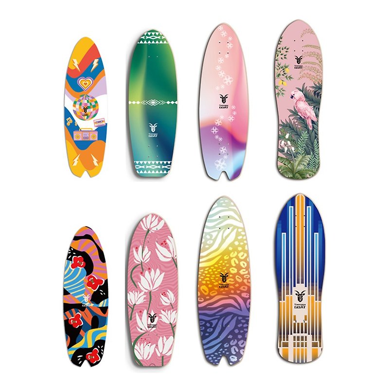 Taiwan's SwaggyGOAT surfboard, skateboard, road rush board, professional beginner practice, pedal-free street surfing for adults - Fitness Equipment - Other Materials 