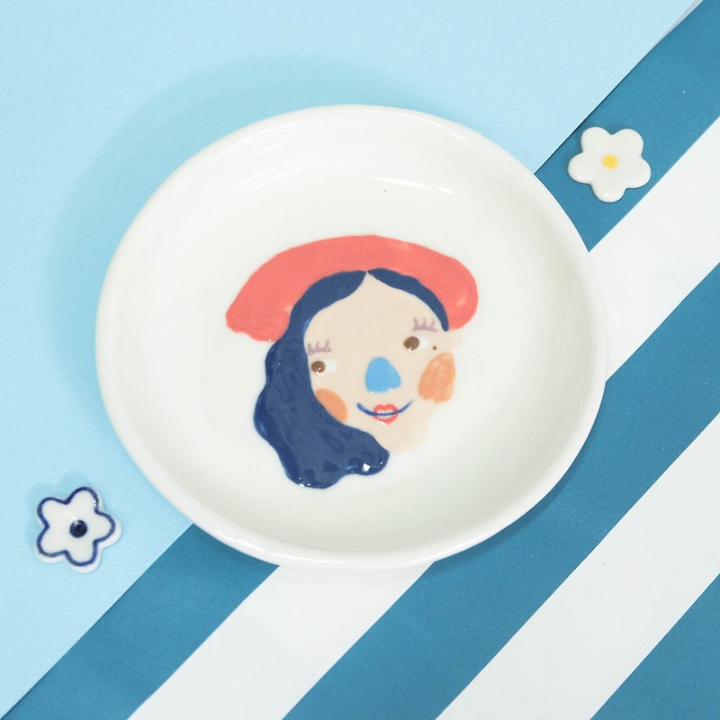 ソーサーペイントキャラクター - 小皿 - 陶器 多色
