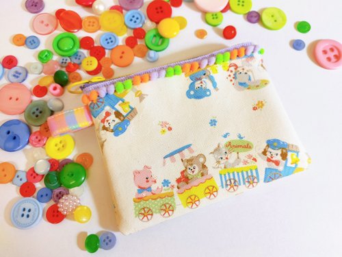 CHILDHOOD小朋友年代 可愛小動物列車手作零錢包票卡包小物包