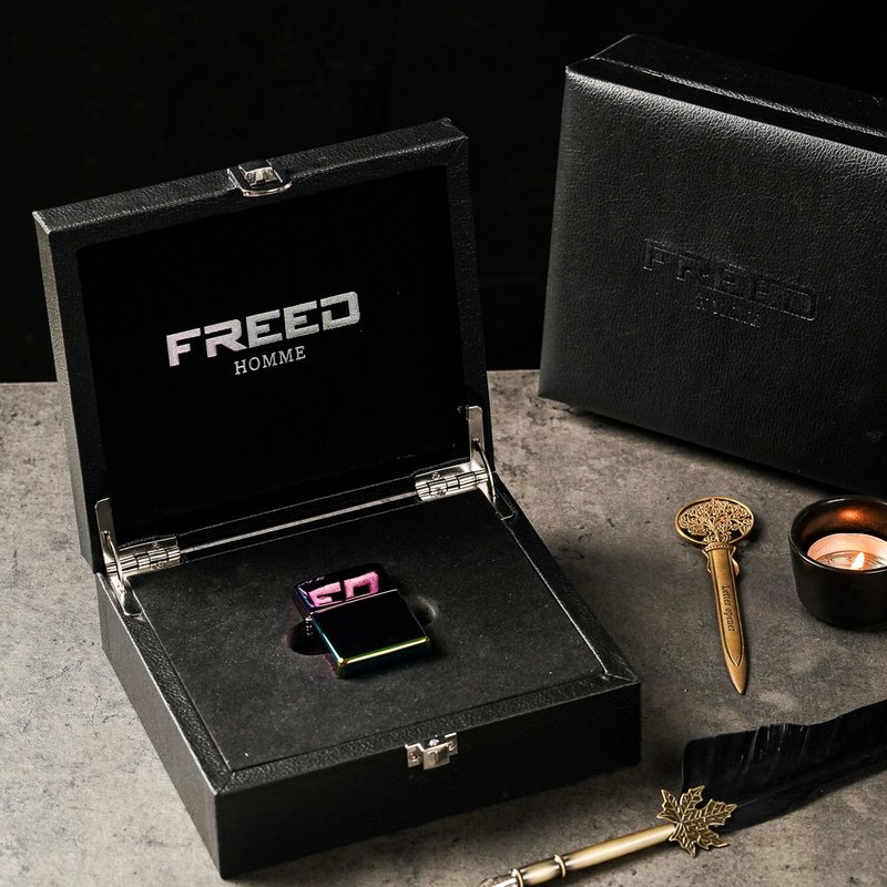 【FREED】 Bronze shell psychedelic titanium lighter gift box customized gift engraving fast shipping - อื่นๆ - โลหะ หลากหลายสี