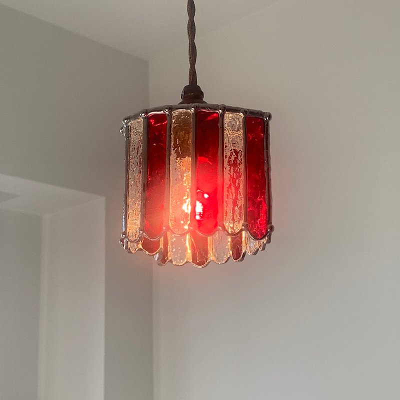 Healing Night ハート型ランプ  ブリリアントルージュ - 燈具/燈飾 - 玻璃 紅色