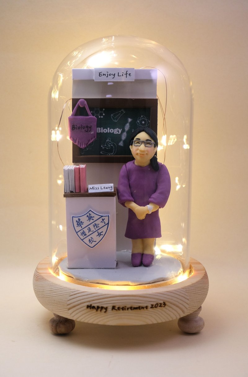 A small gift to commemorate your retirement, with a custom name. Customized character modeling for photos (teacher modeling) is provided. - Items for Display - Clay 