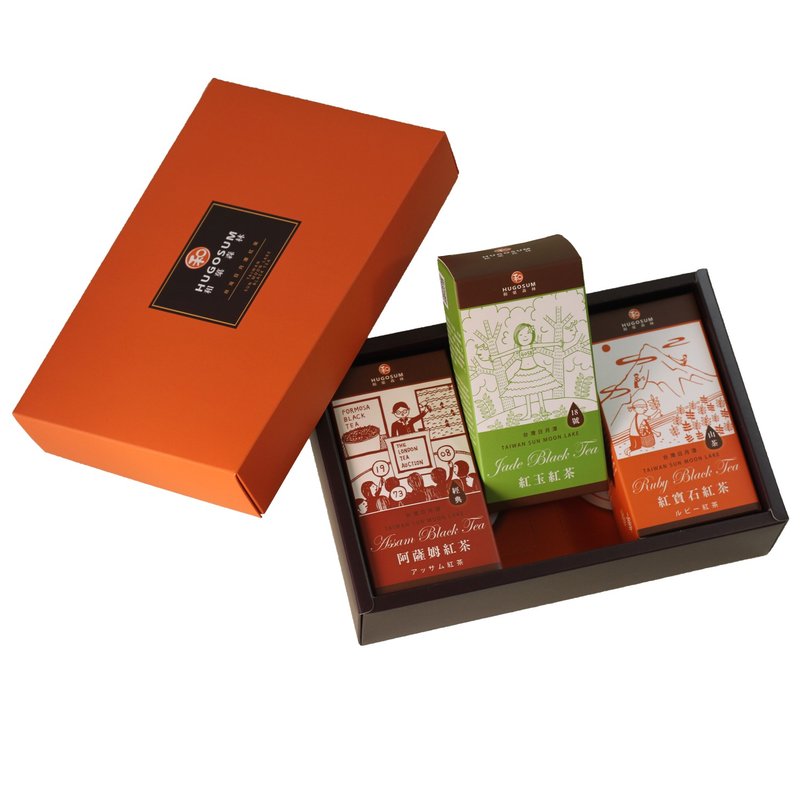 [Good Tea Gift Box] Taiwan Sun Moon Lake Black Tea Story Collection Gift Box - Stone Yusa (6 tea bags*3) - ชา - กระดาษ หลากหลายสี