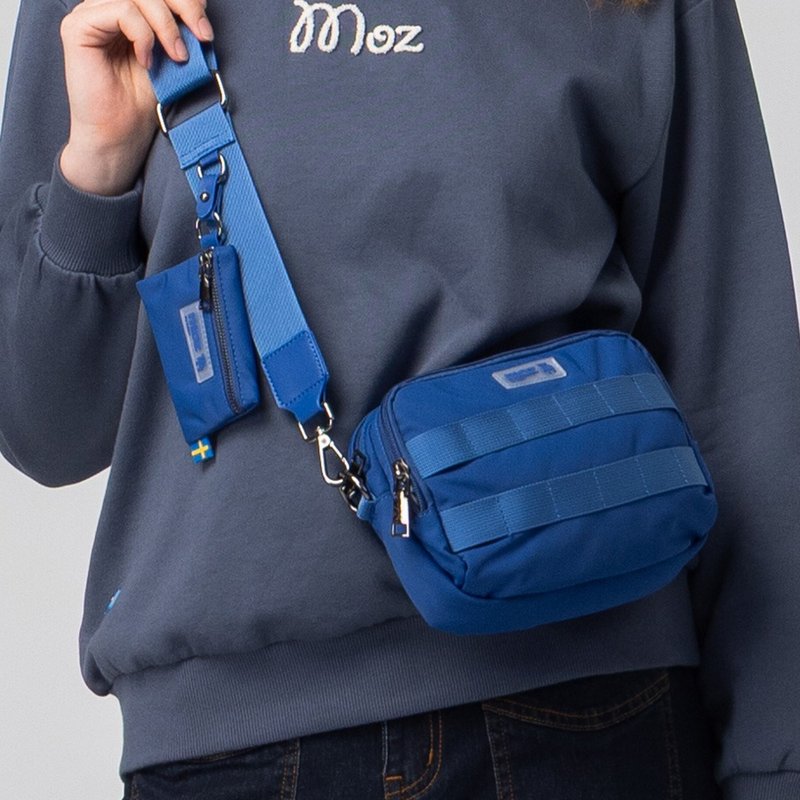 mozスウェーデン ヘラジカ 撥水 シティエクスプローラー ショルダーバッグ (クラインブルー) S - ショルダーバッグ - ポリエステル ブルー