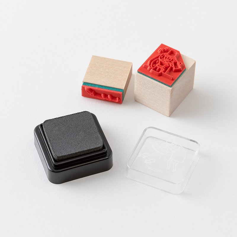 MIDORI 歐吉桑 30 周年印台-黑 - 印章/印台 - 其他材質 