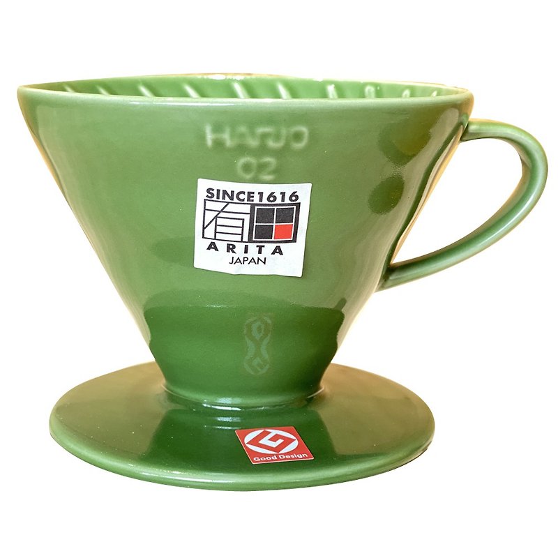 HARIO V60 Deep Fern Green 02 Rainbow Magnet Filter Cup/VDC-02-DG-TW - Coffee Pots & Accessories - Porcelain Green