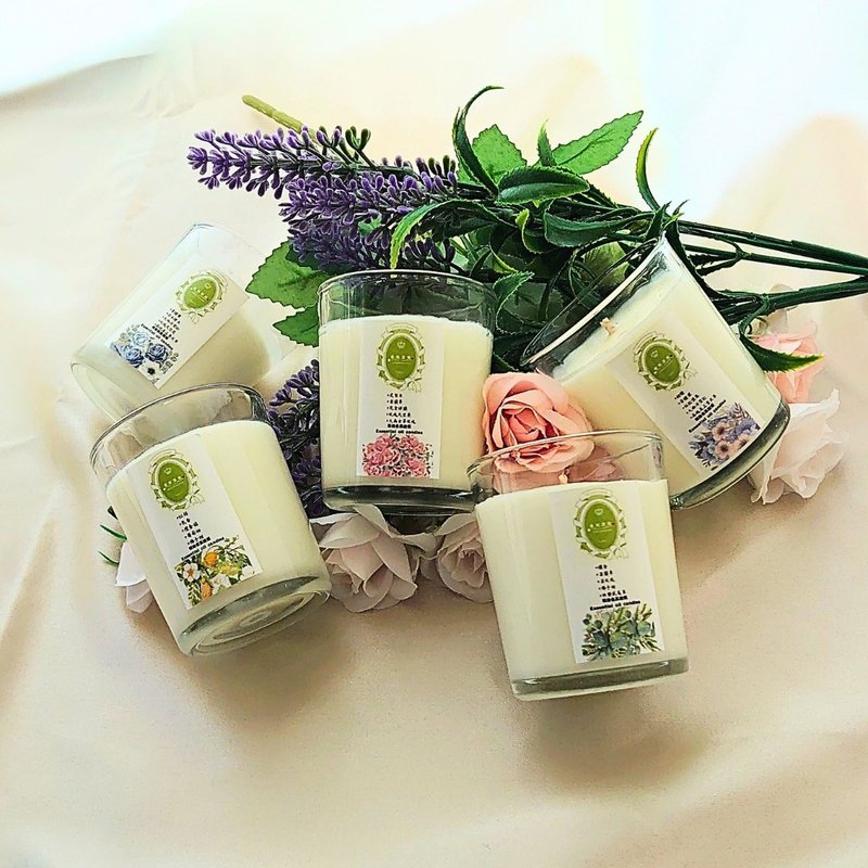 Floral and fruity fragrance/sleep healing and relaxing scented candle EU organic essential oil/natural plant soy Wax - Candles & Candle Holders - Essential Oils 