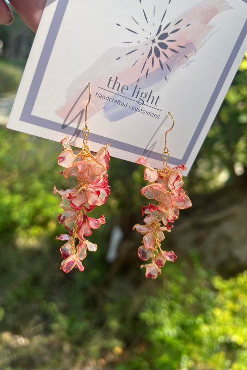 the.light //繁花// 赤花藤 - 垂墜.長耳環.存在感.接單訂製款