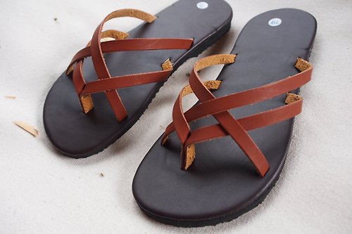 anonymasu Simple Leather Shoe Ethnic Brown Sandal Boho Summer Sandal Soft Shoe Minimal