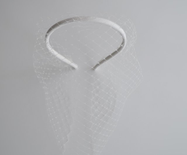 Pearl birdcage veil for bride. Bridal shower headband veil. Bachelorette  veil. - Shop TailoredMagic Headbands - Pinkoi