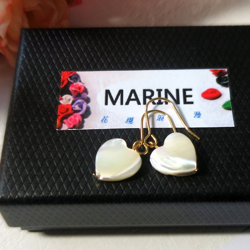 Pure Love - 14K Gold Earrings - Earrings & Clip-ons - Gemstone White