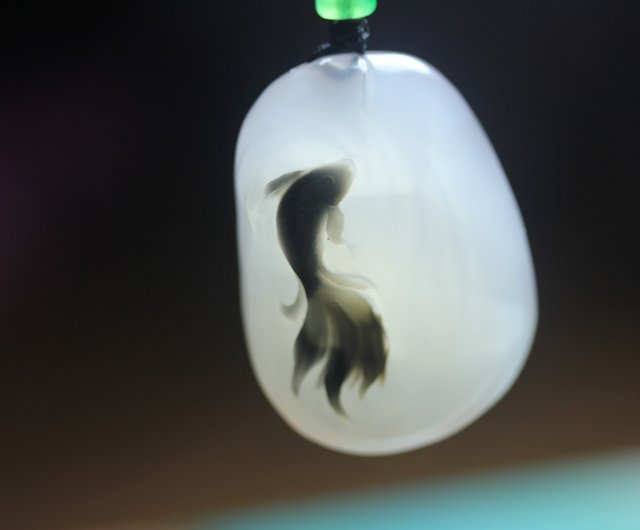 如魚得水】天然和田玉|手工雕刻設計|原創小魚吊墜|魚項鏈|掛件