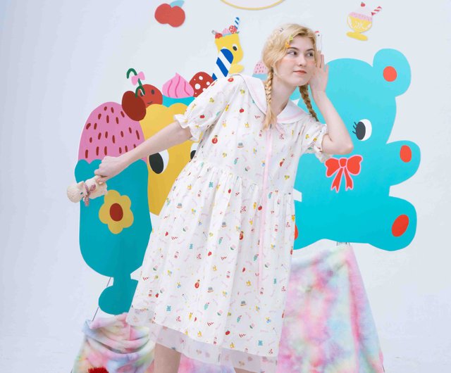 BABY デザートワンピース サックス ベイビーザスターズシャイン