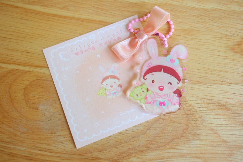 Bunny Pao l Acrylic Keychain - 吊飾 - 壓克力 粉紅色
