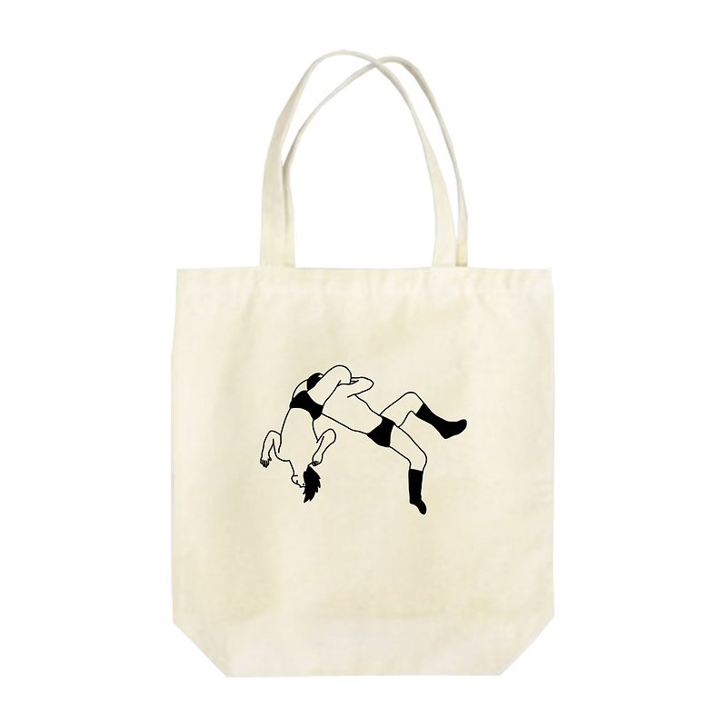 フランケンシュタイナー Tote Bag - กระเป๋าถือ - ผ้าฝ้าย/ผ้าลินิน ขาว