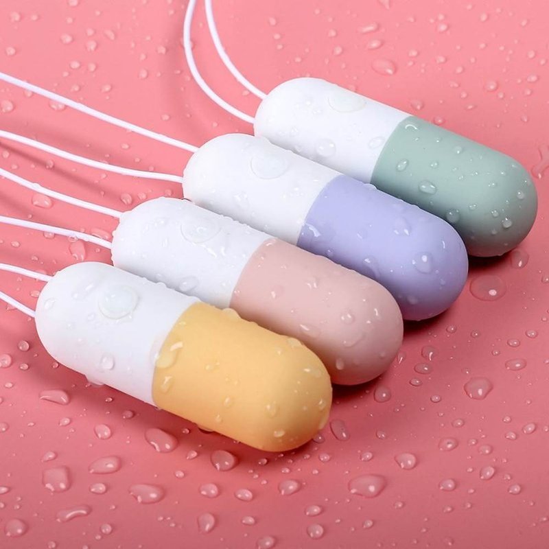 GALAKU-Capsule 20-segment frequency conversion waterproof vibrating egg-heartbeat sex toy cute shape vibrating egg - Adult Products - Silicone Multicolor