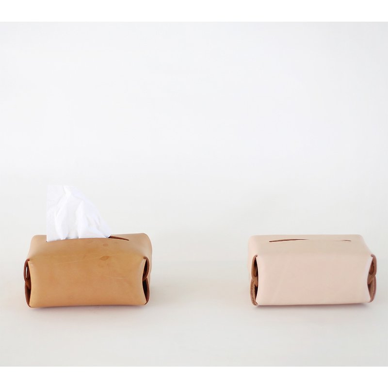 JOYDIVISION vegetable tanned leather tissue box handmade home drawer box creative design simple - กล่องเก็บของ - หนังแท้ 
