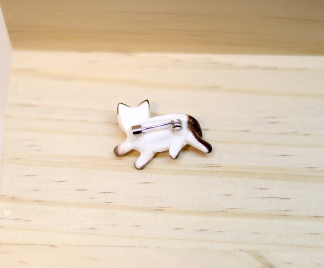 VB ヴァンドームブティック シャム猫 キャット ピンブローチ タックピン 猫 VB ヴァンドームブティック シャム猫 キャット ピンブローチ