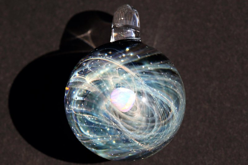 Spiral Galaxy Glass Pendant no. 947