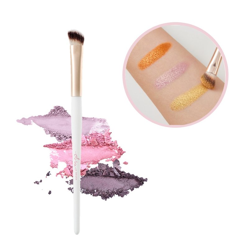 Oli Vie Angled Eyeshadow Brush A06 | 12% off a single piece, any 2 pieces get another 15% off - Makeup Brushes - Other Man-Made Fibers White