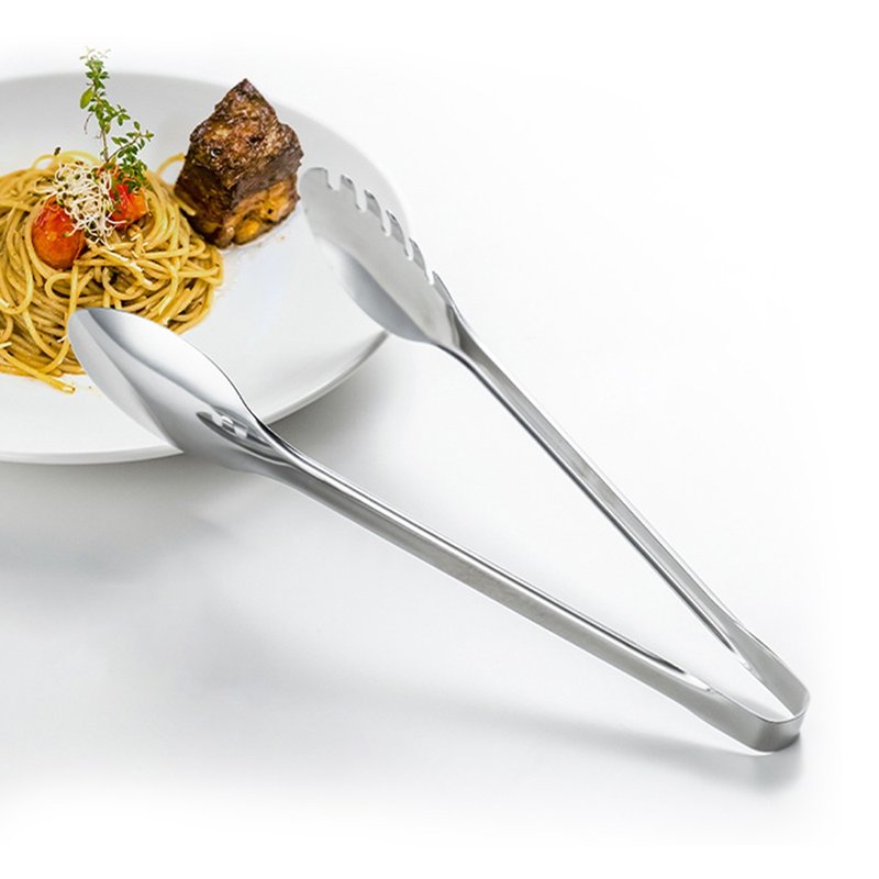 日本霜山 日本製不鏽鋼撈麵夾/料理夾/沙拉夾/餐夾-25cm - 廚具 - 不鏽鋼 銀色