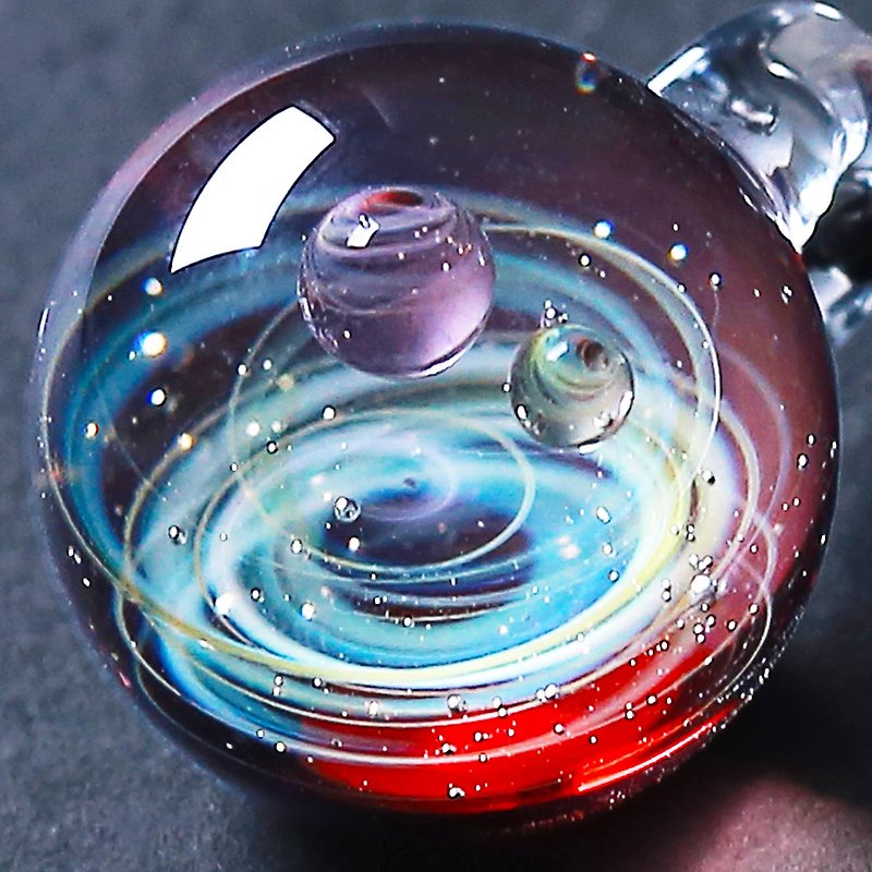 Japan Galaxy Pendant Necklace,Universe Glass,Space Cosmos Design,Handmade - Necklaces - Glass 