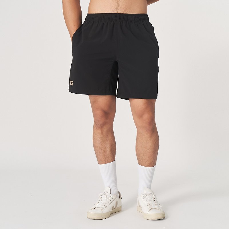 【GLADE.】Movement Tear-resistant Sports Men's Shorts (Black) - กางเกงวอร์มผู้ชาย - เส้นใยสังเคราะห์ สีดำ