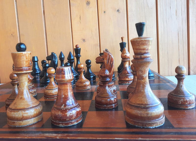 Old Soviet Oredezh chess set 1960s – Russian wooden chess set vintage - Board Games & Toys - Wood 