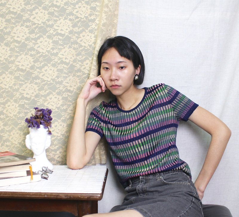 FOAK Vintage Christian Lacroix Stripe Knit Top - Women's Sweaters - Other Materials 