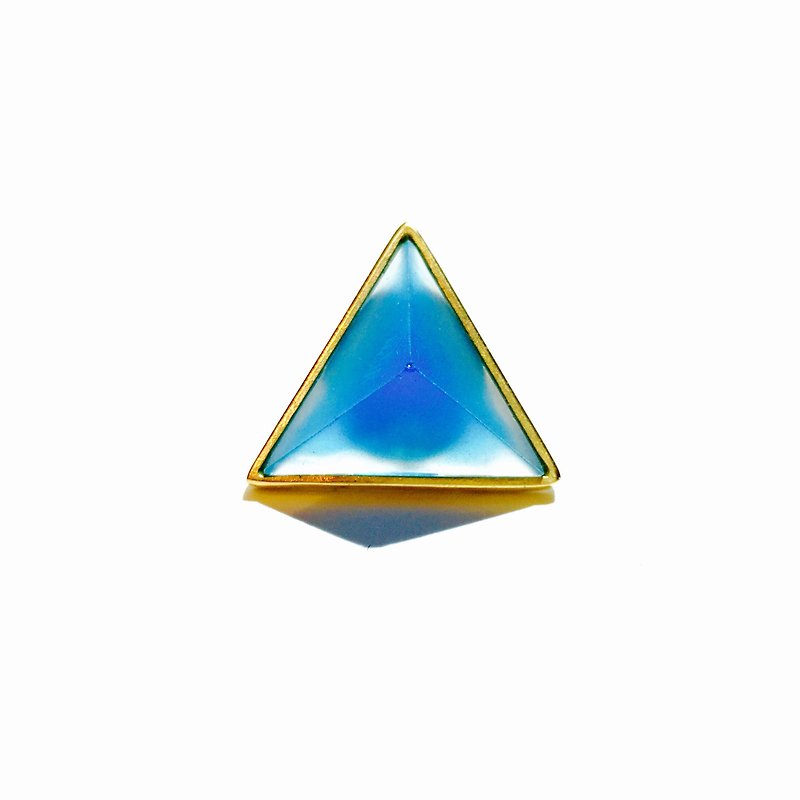PRISMイヤリング片耳　ゴールド・ブルー - ピアス・イヤリング - 金属 ブルー