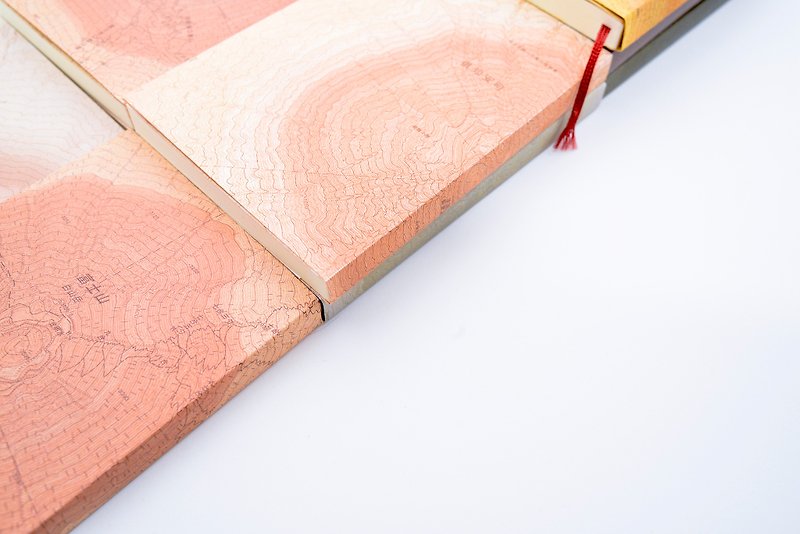 PAPER BOOK COVER / TREE RINGS of MAP - ปกหนังสือ - กระดาษ สีส้ม
