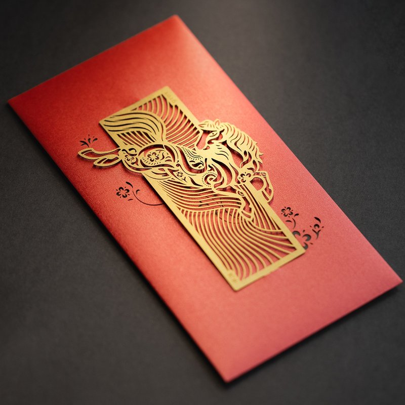 馬年雕飾紅包 ─ 飛躍 - 紅包袋/春聯 - 紙 紅色