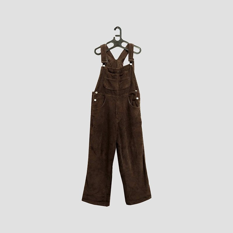 Ancient corduroy pants pants 090 - จัมพ์สูท - เส้นใยสังเคราะห์ สีนำ้ตาล