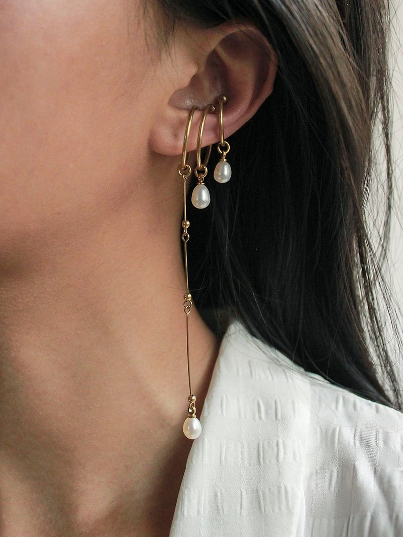 Lily Of The Valley Ear Cuff Set in 18K Gold-Plated Silver